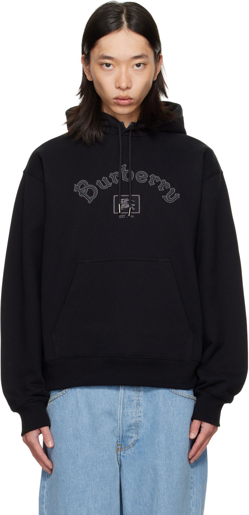 Dukserice Burberry Burberry Gothic Logo Hoodie Crna | 8116111