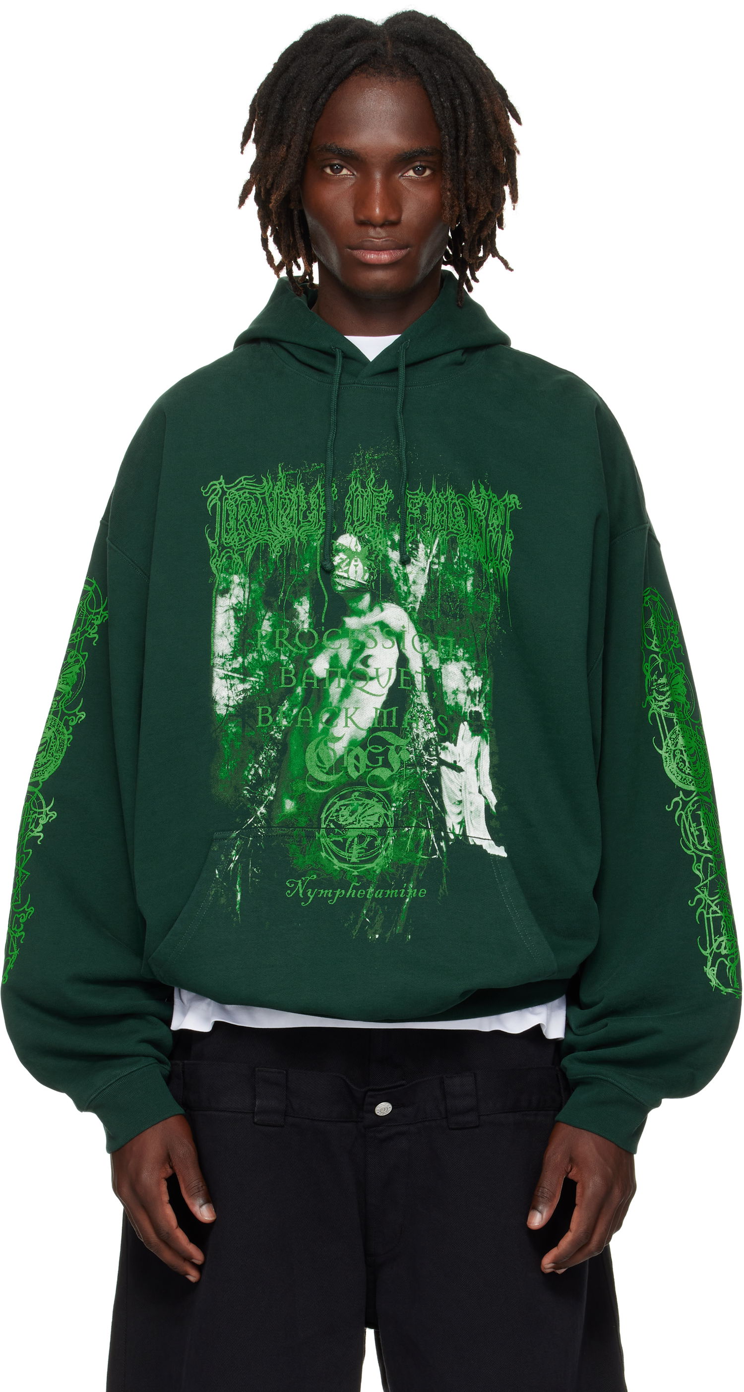 Dukserice VETEMENTS Vetements Cradle of Filth Nymphetamine Oversized Hoodie Zelena | UCF76HD750E, 0