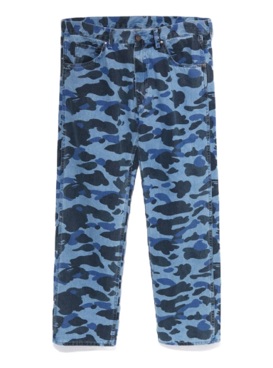 Trenirka BAPE Color Camo Denim Pants Tamnoplava | 1J30-150-003