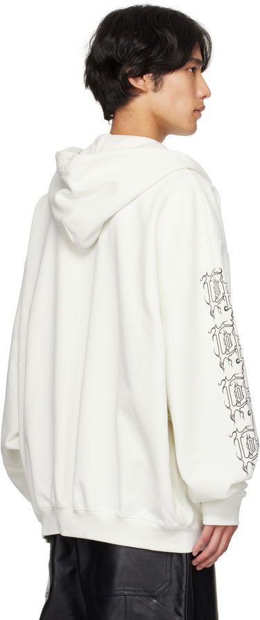 Dukserice VETEMENTS Vetements Cradle of Filth Logo Oversized Zip-Up Hoodie Bijela | UCF76ZU100I, 2