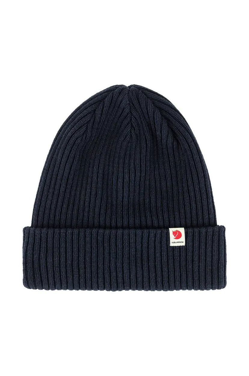 Kapica FJÄLLRÄVEN Ribbed Beanie Plava | F13100184.555