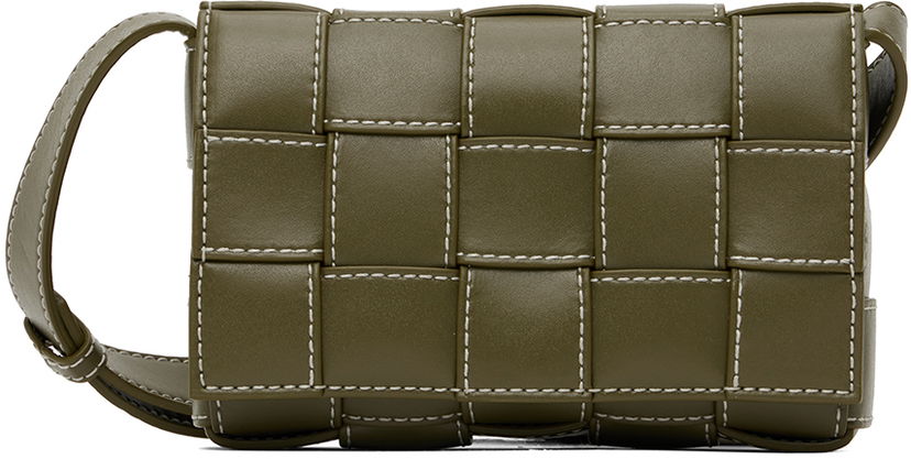 Torba za rame Bottega Veneta Bottega Veneta Small Cassette Shoulder Bag Zelena | 763686V39K0