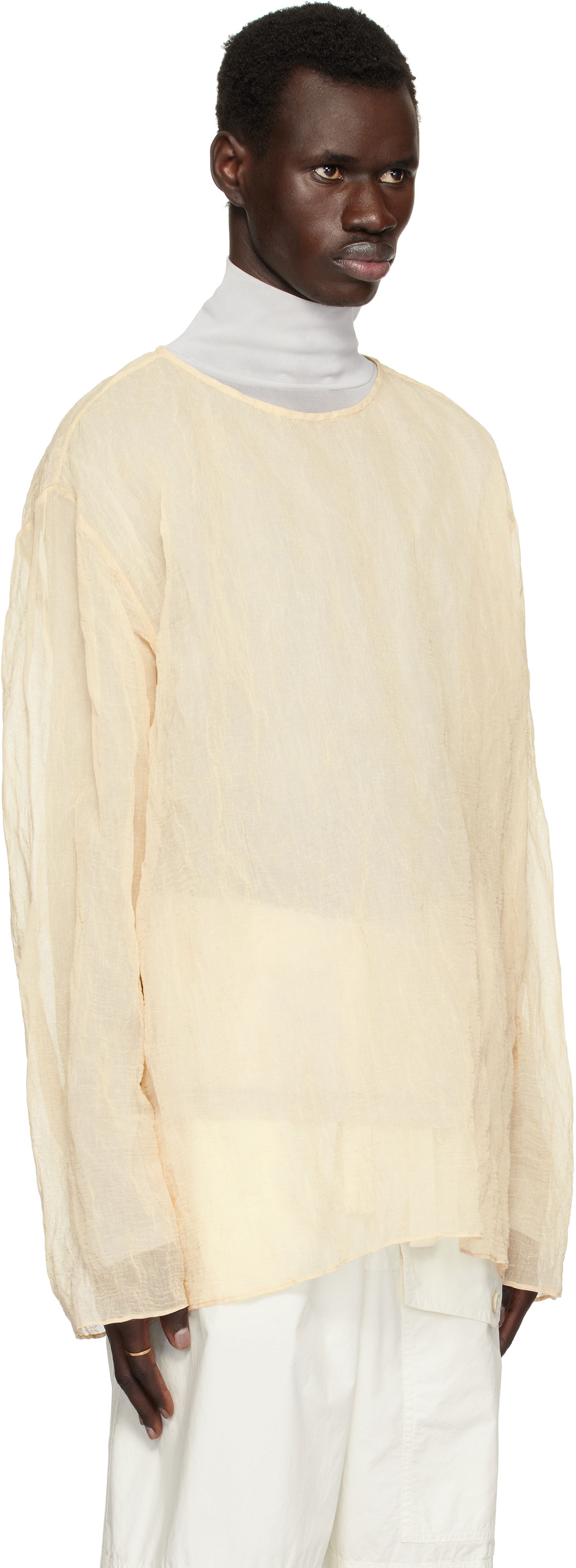 Džemper Dries Van Noten Dries Van Noten Long Sleeve Top Bež | 251-020740-1265, 1