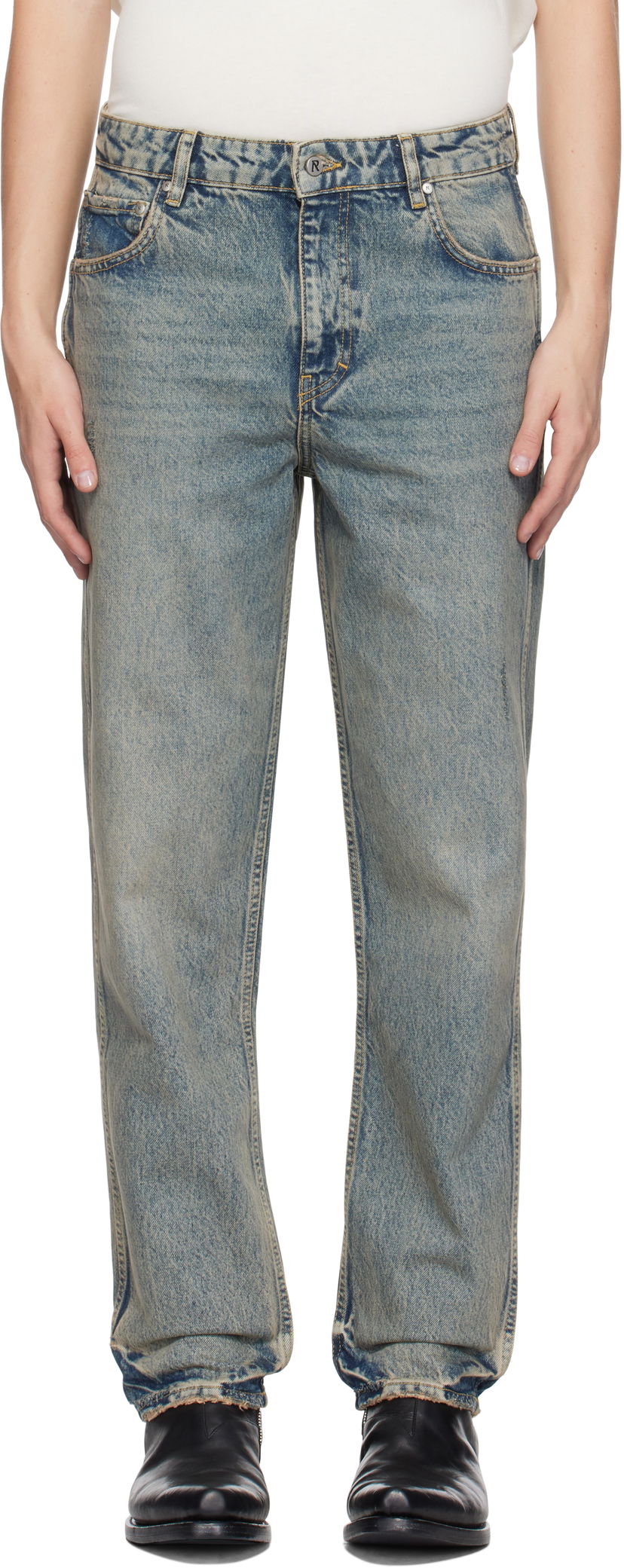 Jeans Represent Clo Straight Leg Jeans Plava | MLM61131