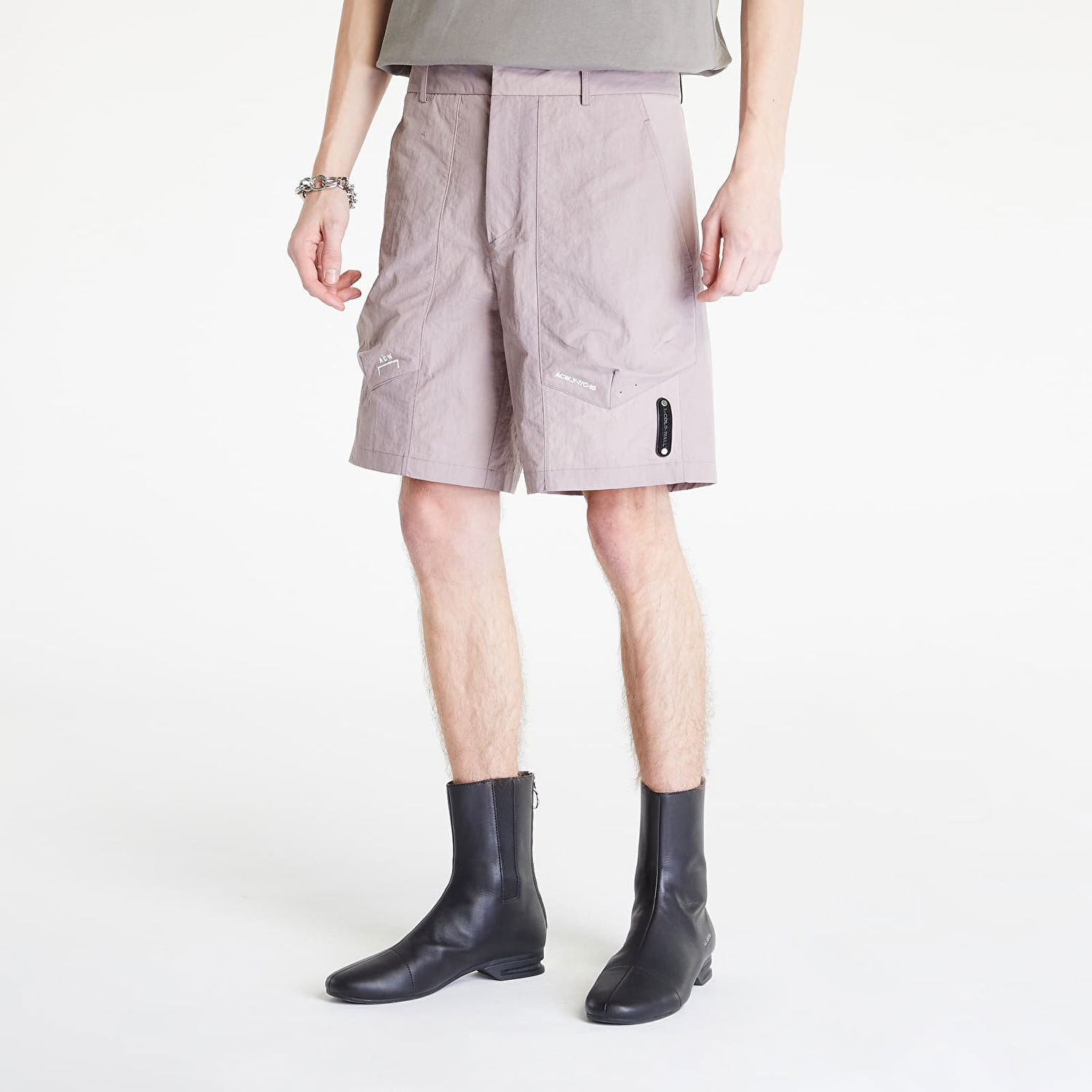 Kratke hlače A-COLD-WALL* Irregular Dye Shorts Siva | ACWMB183 Mauve, 0