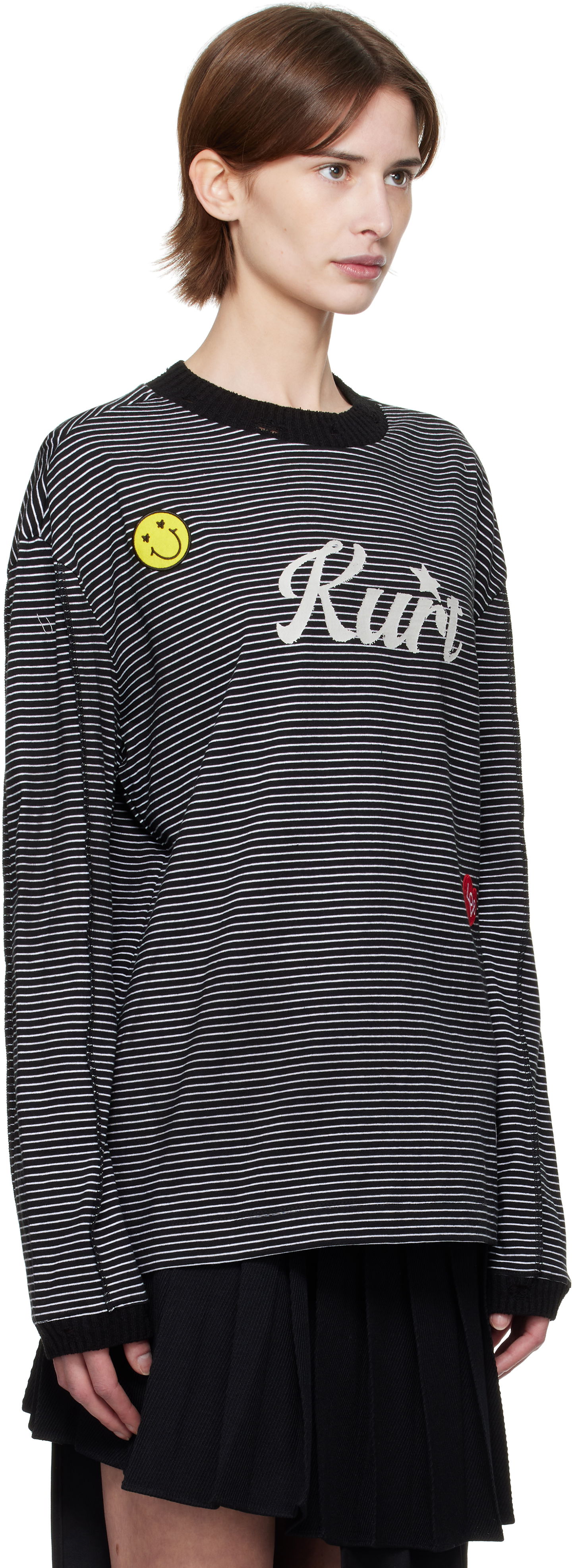 Džemper Andersson Bell Andersson Bell Kurt Striped Long Sleeve T-Shirt Crna | atb1247m, 1