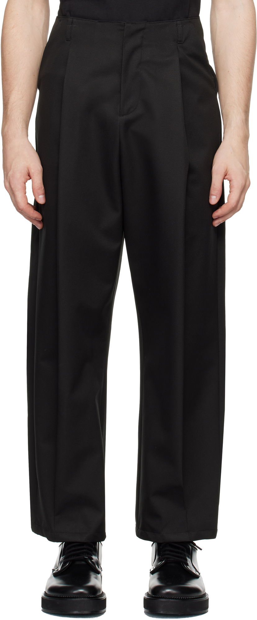 Hlače ADER ERROR Black Wide Leg Trousers Crna | BN01FWSA0212BK