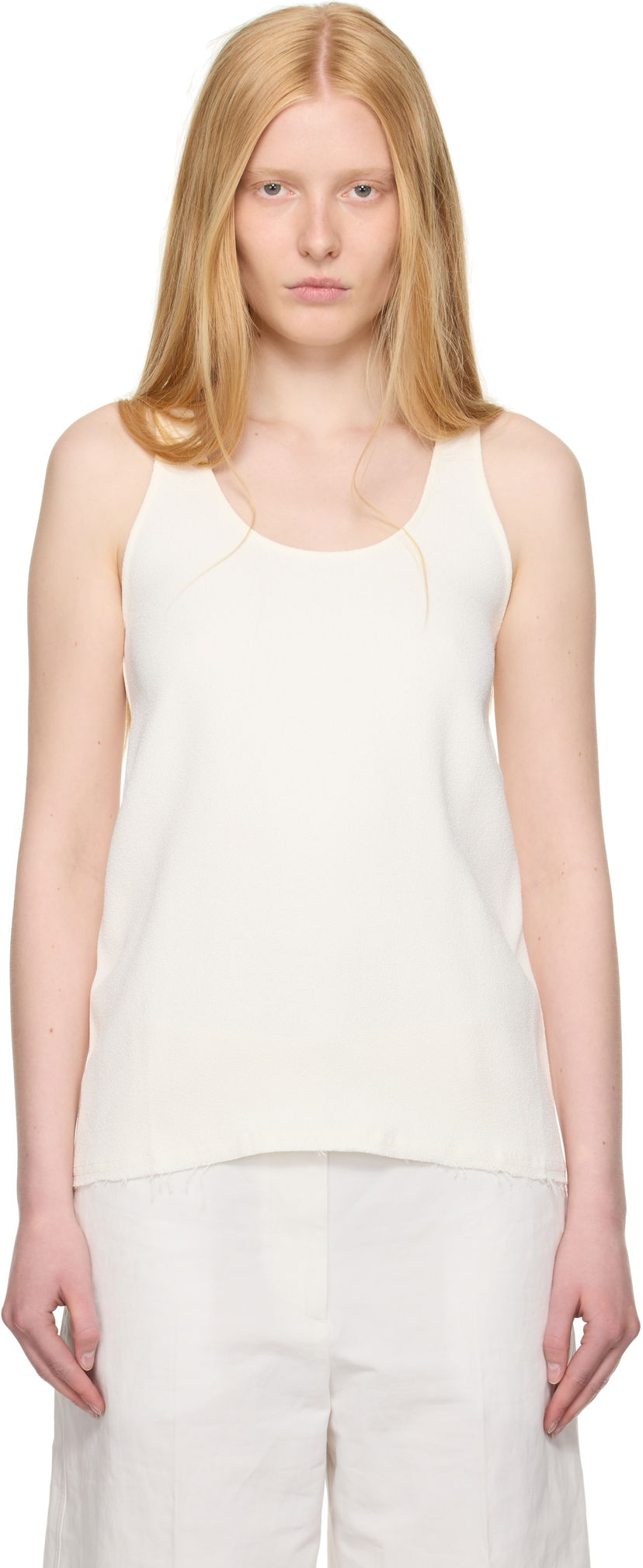 Majica bez rukava TOTEME TOTEME Sablé Tank Top Bijela | 252-WRT0510-FB0240
