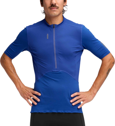 Majica kratkih rukava Hoka One One SkyBreeze Short Sleeve Zip T-Shirt Plava | 1170232-ult, 0