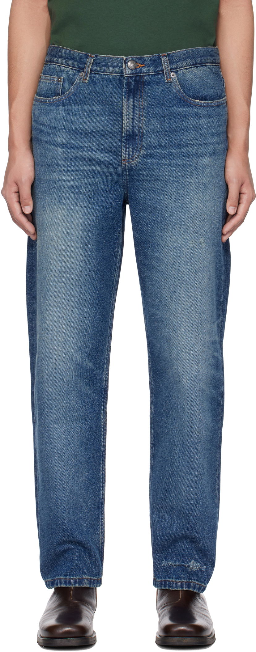 Jeans A.P.C. Martin Straight-Leg Jeans Plava | COHFC-H09121