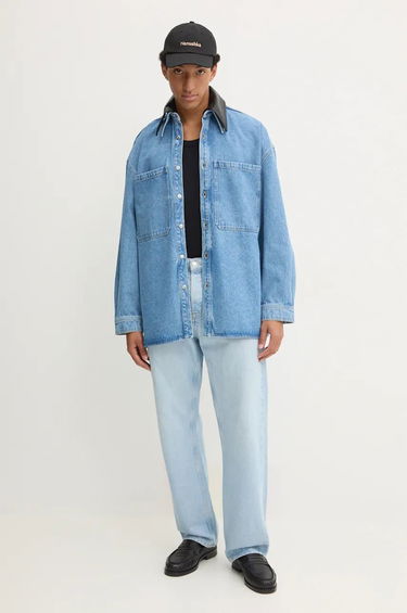 Košulja Nanushka Relaxed Denim Shirt With Classic Collar Plava | NU24PFJK00553, 1