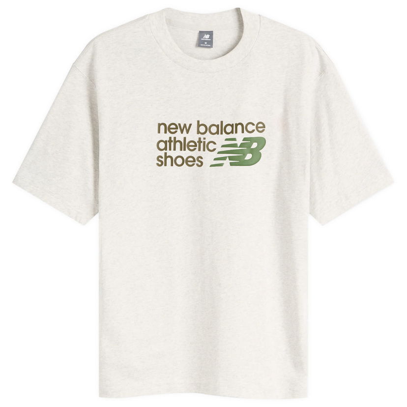 Majica kratkih rukava New Balance Athletics Relaxed Premium Chest Logo T-Shirt Siva | MT51900-AHH