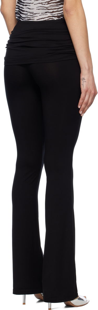 Tajice Miaou Miaou Alana Foldover Flare Trousers Crna | 1039TJBBLK, 2