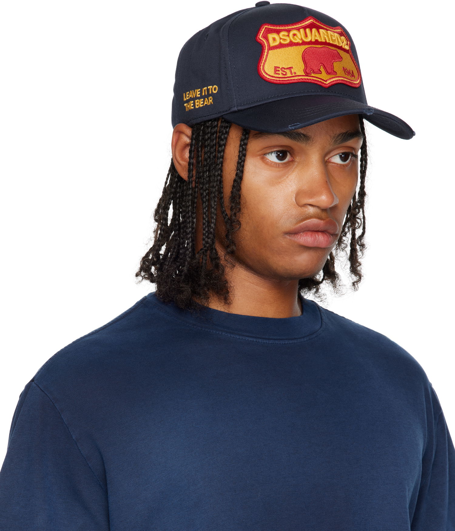 Kapa DSQUARED2 Dsquared2 Baseball Cap with Patch Tamnoplava | BCM0493 05C00001 3073, 1