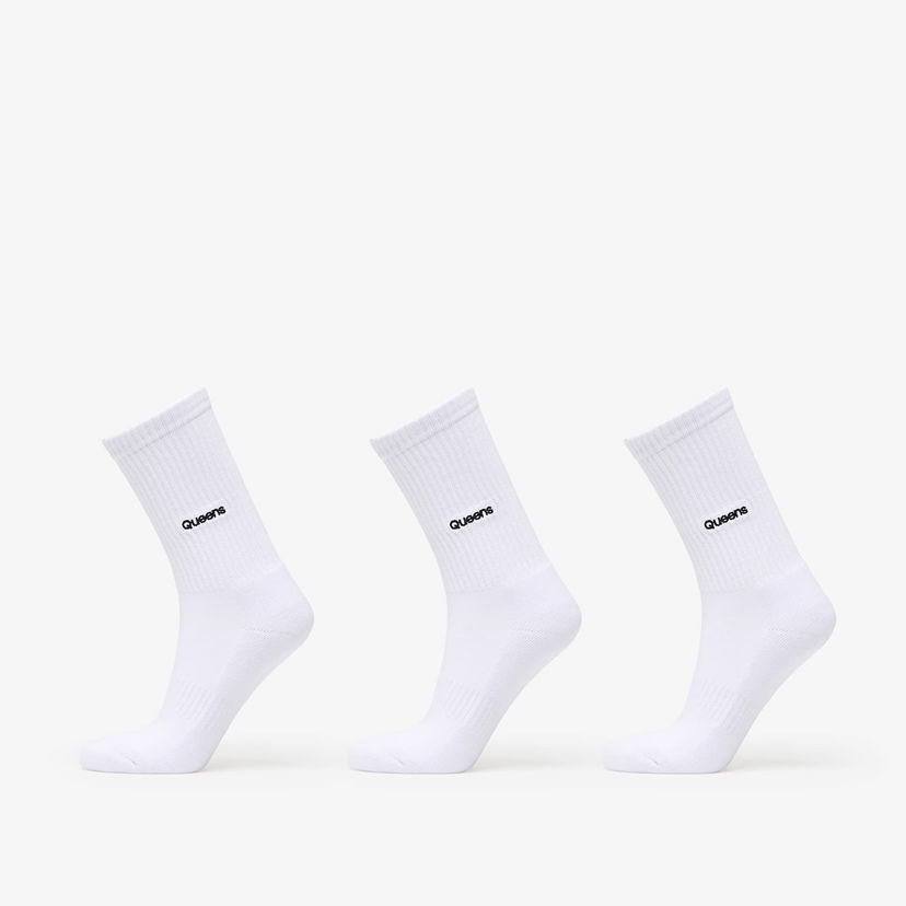 Čarape Queens Crew Socks 3-Pack Bijela | QNS_059