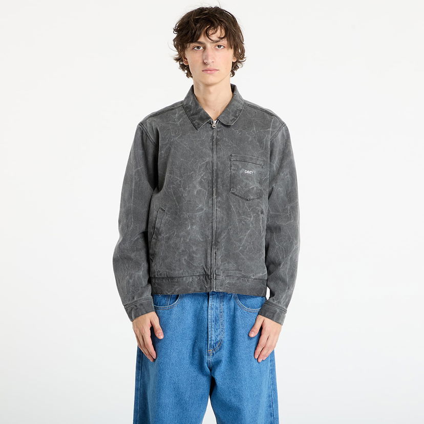 Jakna OBEY OBEY Workman Zip Jacket Siva | 121800599-BWA