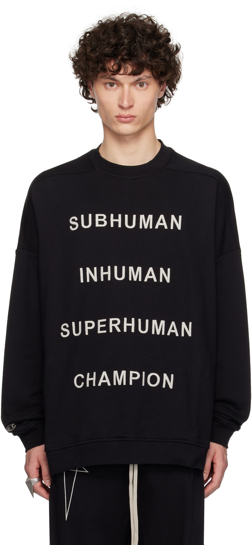 Dukserice Rick Owens Rick Owens Champion Edition Jumbo Sweatshirt Crna | CM01E1669 CHFE FELPA