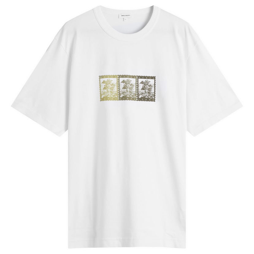 Majica kratkih rukava NORSE PROJECTS Norse Projects Holger Post Stamp Print T-Shirt, Size Large Bijela | N01-0686-0001