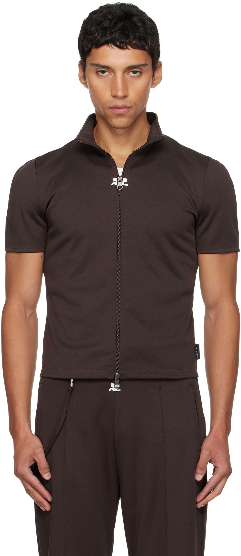 Trenerka Courrèges Courrèges Interlock Tracksuit Top Smeđa | 325JTO447JS0250