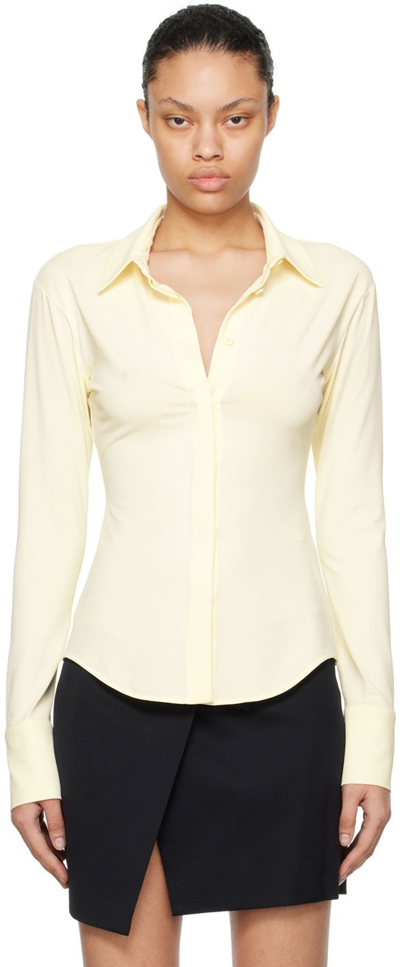 Košulja The Attico Attico Elton Fitted Shirt Žuta | 241WCH21 A014