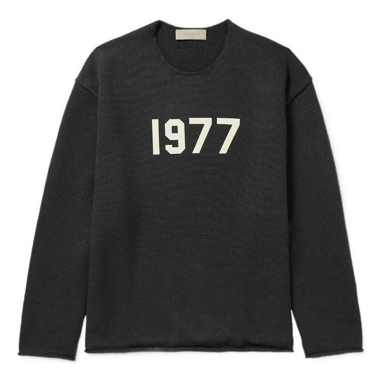 Džemper Fear of God Fear of God Essentials 1977 Raw Edge Sweater Crna | FOG-SS22-010