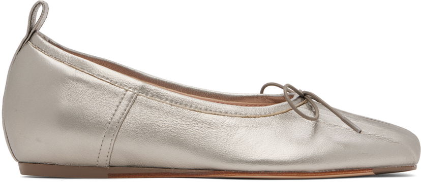 Haljina Simone Rocha Simone Rocha Classic Pleated Ballerina Flats Metalik | RMP23 0797