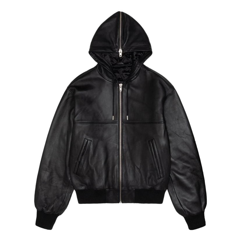 Dukserice Stüssy SS Link Leather Bomber Jacket Crna | 115739