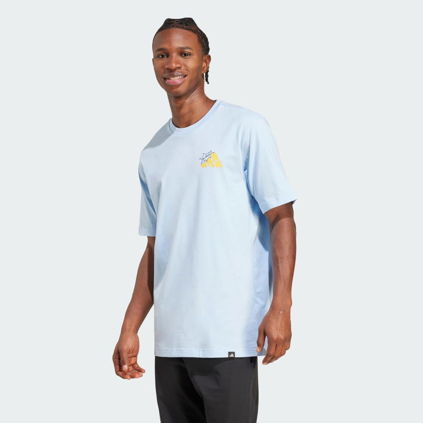Majica kratkih rukava adidas Performance Grilled Cheese Graphic Tee Plava | JM6460