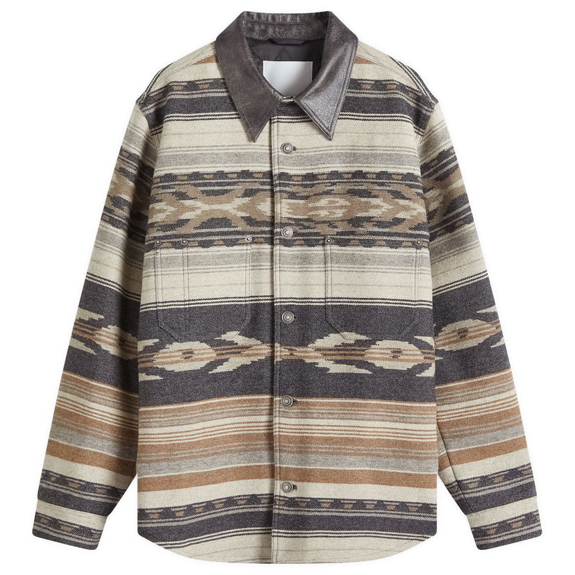 Košulja ISABEL MARANT Geometric Print Overshirt Smeđa | 25PVE0501HA-C1D01H-02FK