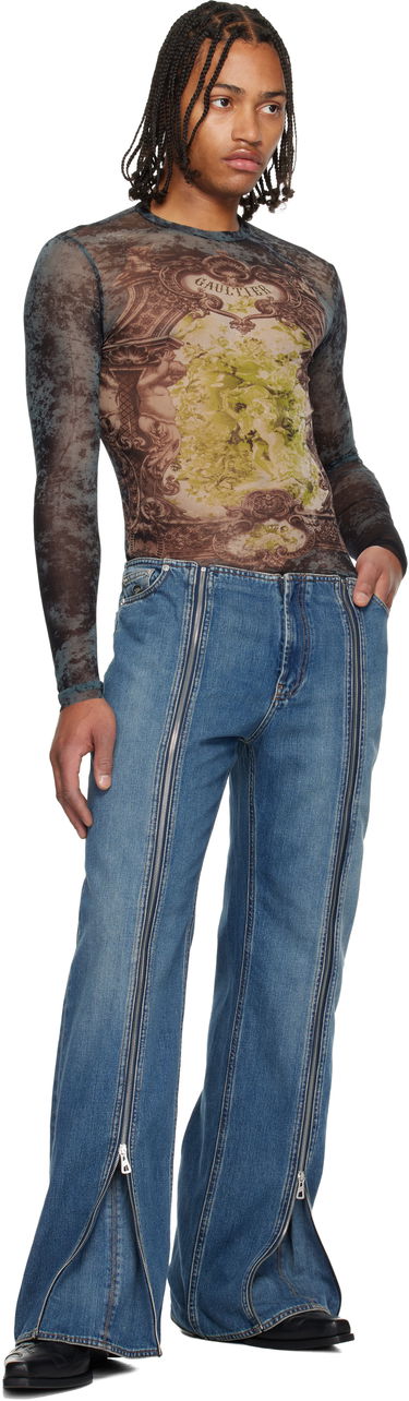 Jeans Jean Paul Gaultier Jean Paul Gaultier Zipped Seam Flare Jeans Plava | 25/04-W-TR031-D025-57, 3