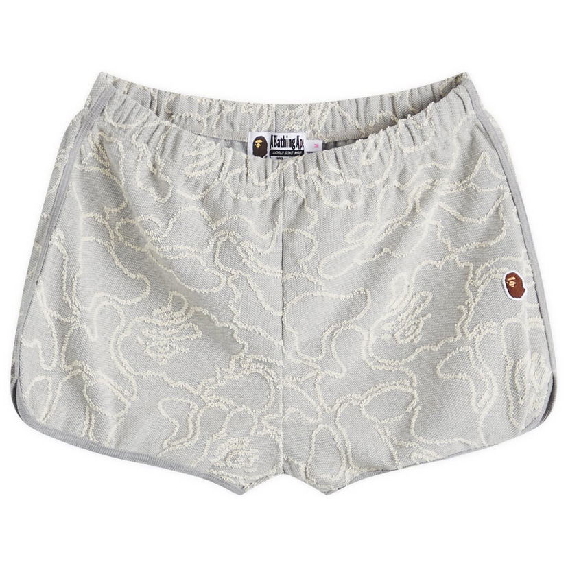 Kratke hlače BAPE A Bathing Ape Women's Neon Camo Jacquard Shorts in Grey, Size Small | END. Clothing Siva | 001SPK302005L-GRY