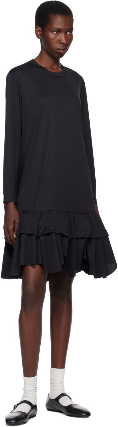 Haljina Comme des Garçons Comme des Garçons Midi Dress with Ruffles Crna | RO-T009-051-1, 3