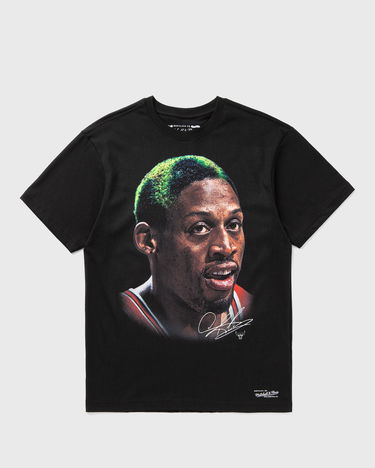 Majica kratkih rukava Mitchell & Ness NBA Dennis Rodman Chicago Bulls Big Face Graphic T-Shirt Crna | SS13861-CBUBLCK, 0