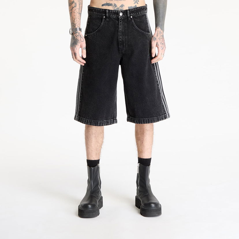 Kratke hlače adidas Originals Firebird Adicolor Denim Shorts Crna | JC6719