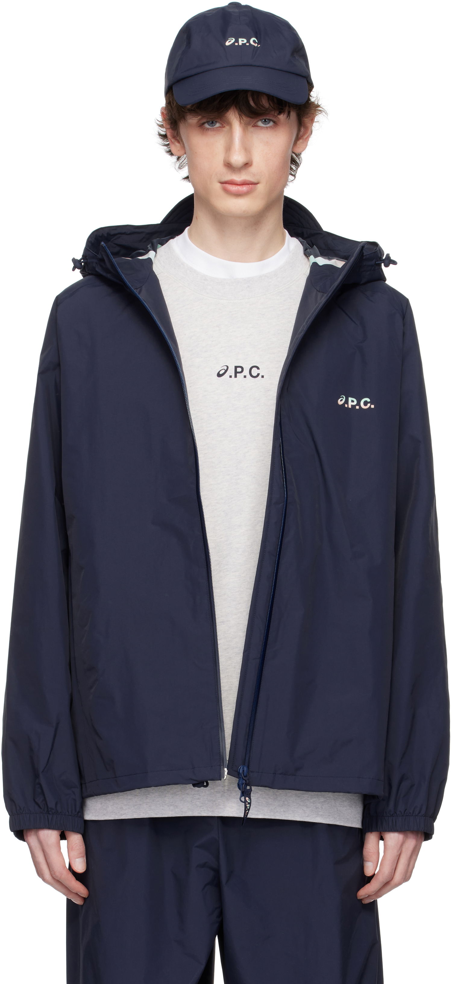 Vjetrovka A.P.C. A.P.C. ASICS Edition Meadow Hooded Jacket Tamnoplava | PSAKM-M32001, 0
