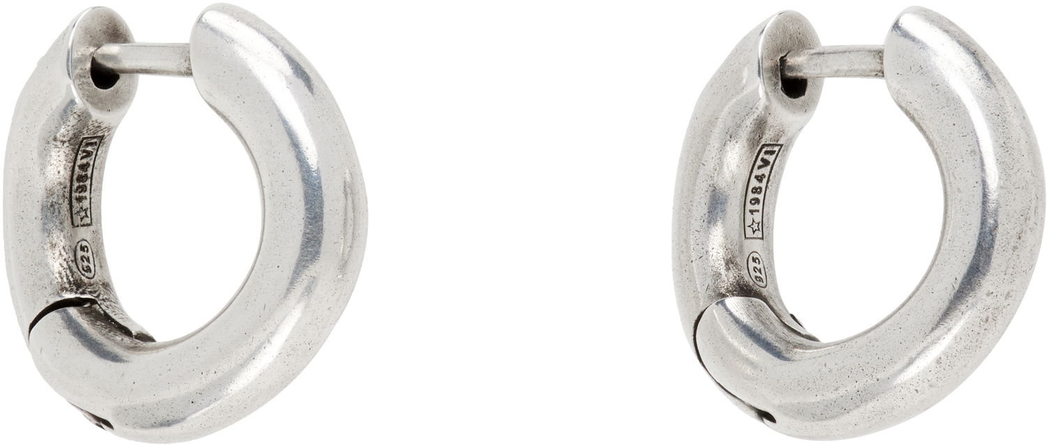 Naušnice Ann Demeulemeester Ann Demeulemeester Mariela Anatomic Silver Loop Earrings Metalik | 2520-W-JE07-JW020-070, 1