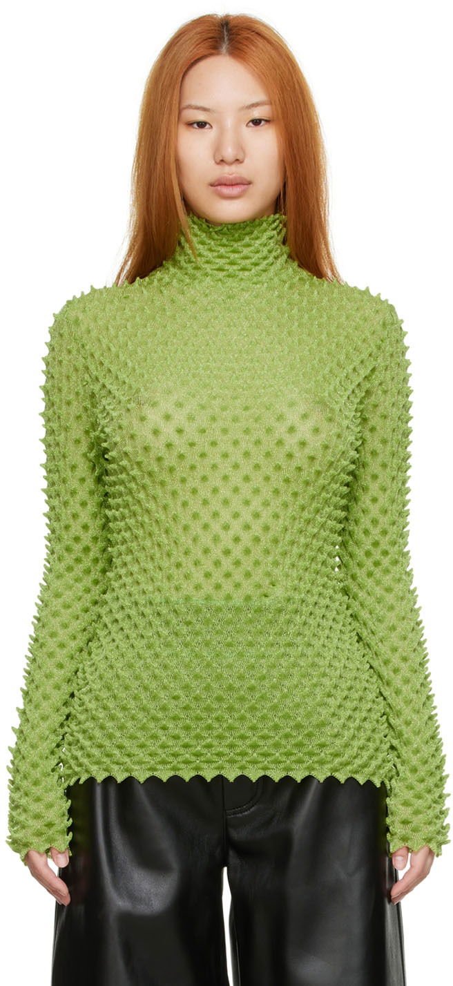 Džemper Bottega Veneta Polyester Turtleneck Zelena | 706208 V1DB0, 0