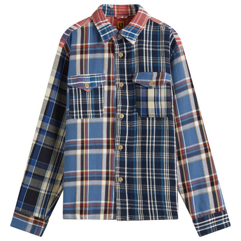 Košulja Human Made Human Made Crazy Check Long Sleeve Shirt Plava | HM28SH014-BL