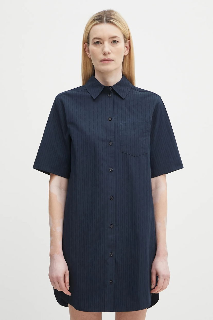 Haljina Samsoe Samsoe Samsoe Samsoe SATINA Mini Shirt Dress Tamnoplava | F25200080