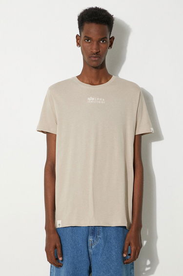 Majica kratkih rukava Alpha Industries T-Shirt With Print Bež | 118529.627, 0