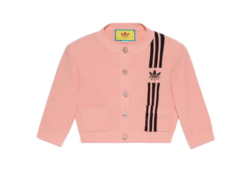 Džemper Gucci adidas x Cropped Cardigan Pink Ružičasta | 693785 XKCDQ 5951
