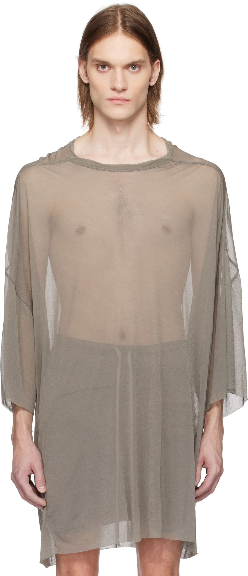 Majica kratkih rukava Rick Owens Rick Owens Hollywood Tommy Sheer T-Shirt Siva | RR01E5283 JCR