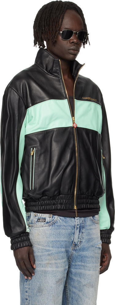 Jakna Casablanca Casablanca Track Leather Jacket Zelena | MPF25-JK-382-01, 1