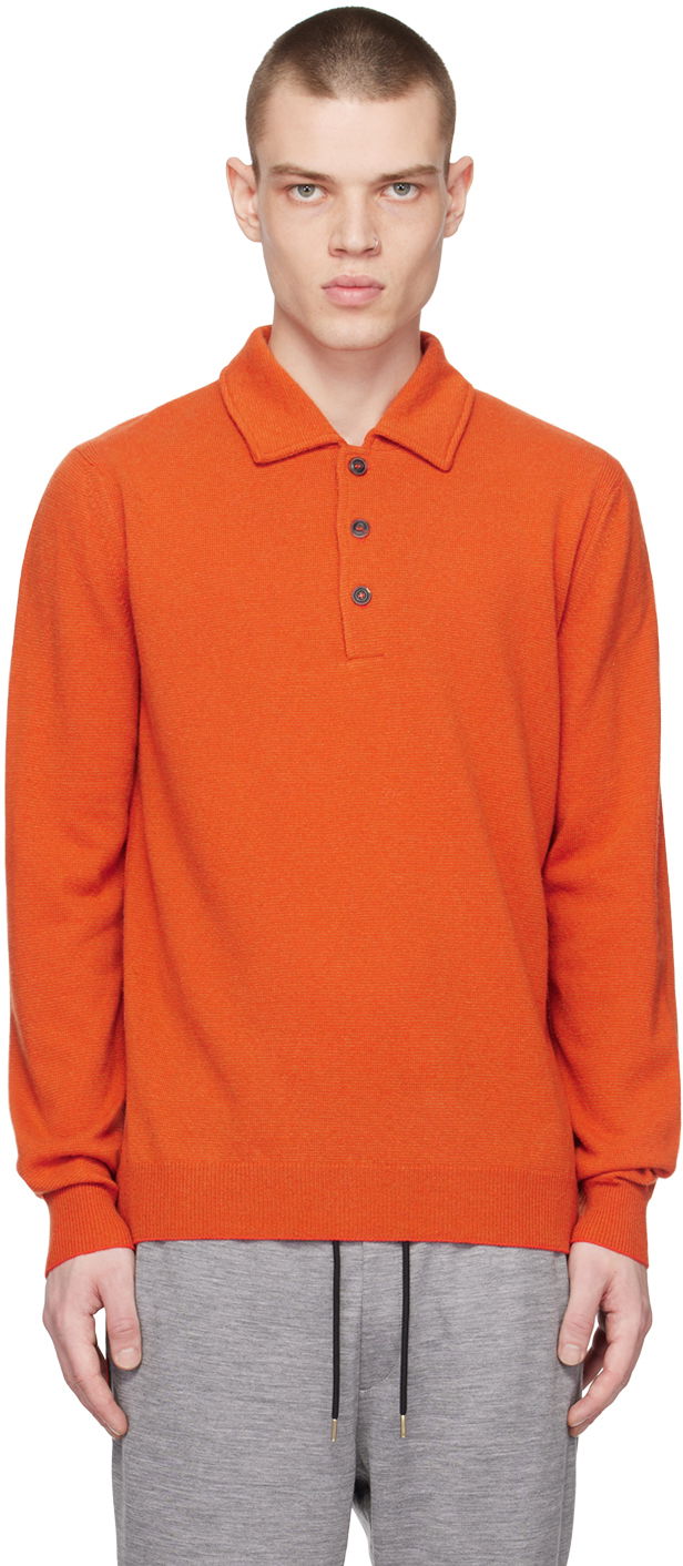 Džemper Paul Smith Paul Smith Three-Button Polo Narančasta | M1R-826X-K01950-16