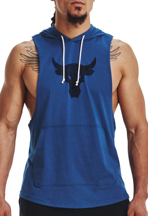 Majica bez rukava Under Armour Sleeveless Hoodie with Kangaroo Pocket Plava | 1376939-471