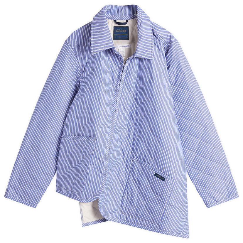 Pernata jakna Comme des Garçons Comme des Garçons SHIRT x Lavenham Striped Quilted Jacket Plava | FO-J522-051-2