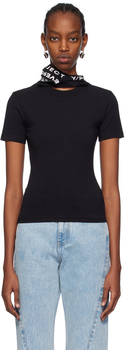 Majica kratkih rukava Y/PROJECT Triple Collar T-Shirt Crna | 104TO001