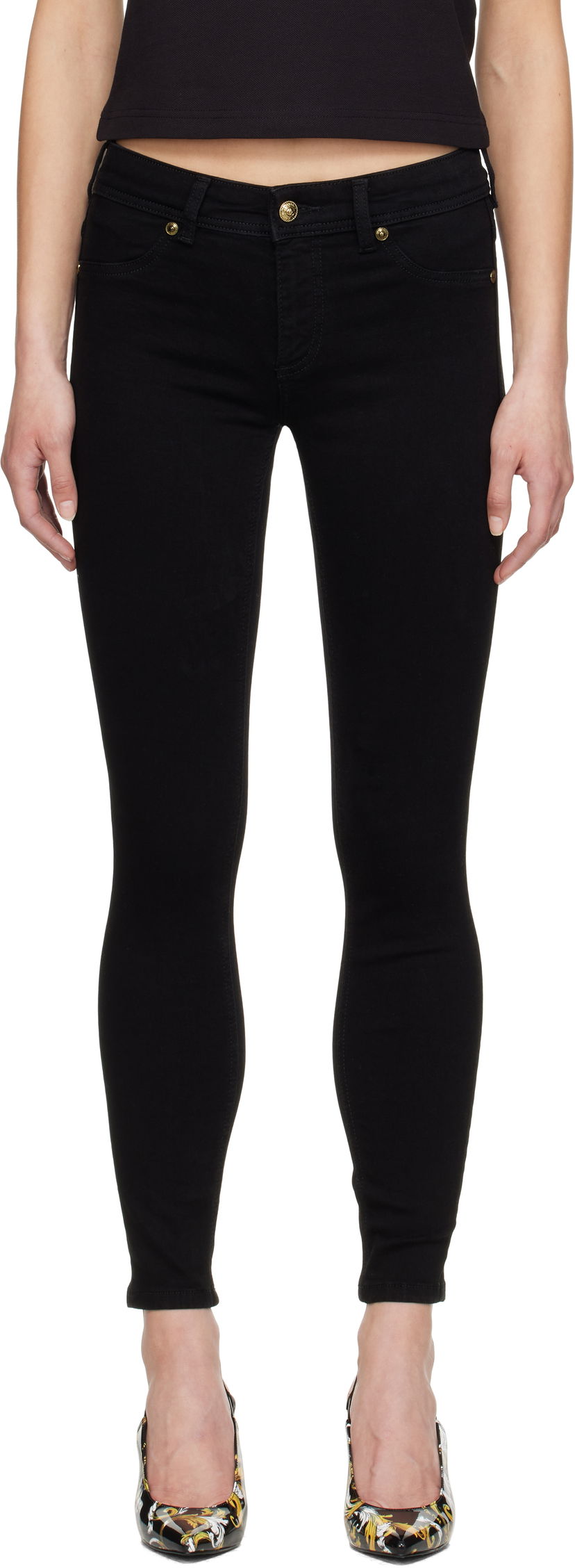 Jeans Versace Versace Jeans Couture Jegging Jeans Crna | E78HAB5J0_ECDW00