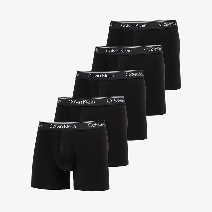 Bokserice CALVIN KLEIN Microfiber Stretch Boxer Brief 5-Pack Black Crna | LV00NB4413 UB1