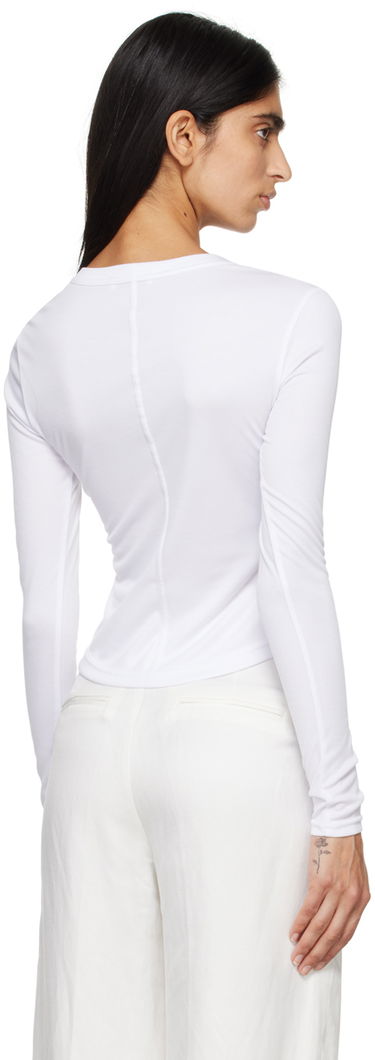 Majica kratkih rukava Anine Bing Jane Long Sleeve T-Shirt Bijela | A-08-4408-100, 2